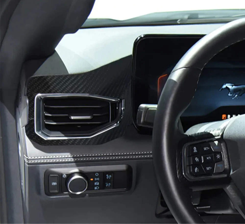 Carbon Fiber Interior Dash Board A/C Vent Trim - Ford Mustang Darkhorse 2024.
