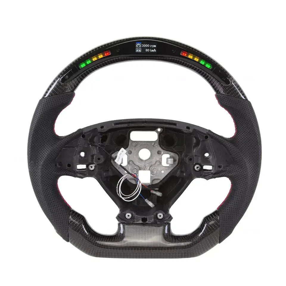 LED Half Carbon Fiber Steering Wheel for Chevrolet Corvette C7.