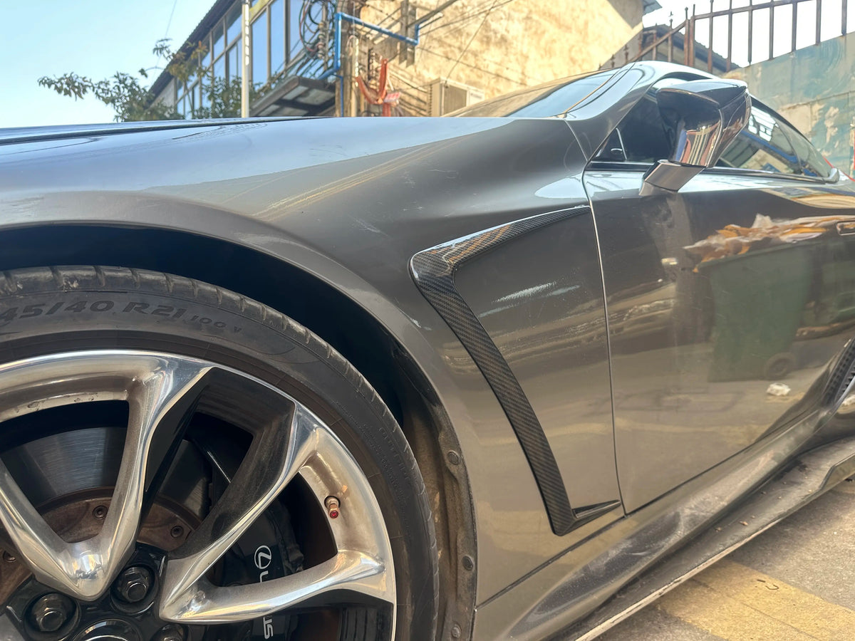 prepreg Carbon Fiber Side Fender Canards Trim - Lexus LC500 LC500H.
