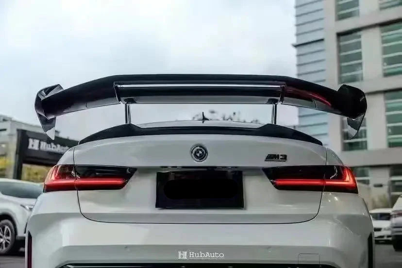 AD Style Carbon Fiber Swan Neck Wing V3 - BMW G87 M2 G80 M3 G82 M4.