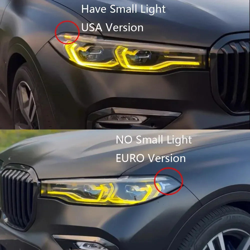 Yellow DRL Module Headlight - BMW 7 Series X7 G07 2019-2022.
