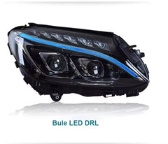 AMG C63 Style Full LED Headlight - 2015-2018 Mercedes Benz W205 C Class 4D Sedan.