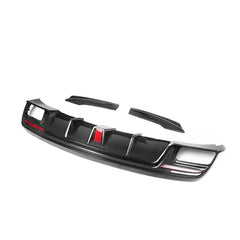Paktechz Prepreg Carbon Fiber Rear Bumper Diffuser w/ LED & Side Canard - Mercedes Benz W117 C117 CLA220 CLA250 CLA260 CLA45 2013-2018.