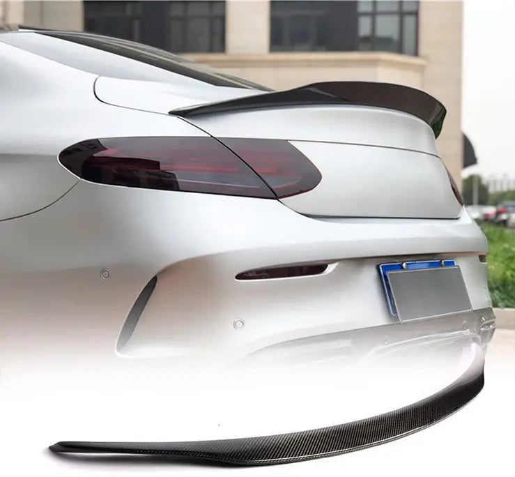 Carbon Fiber Rear Trunk Spoiler - Mercedes Benz C Class W205 C205 C63 C43 AMG Coupe 2014 - 2019.