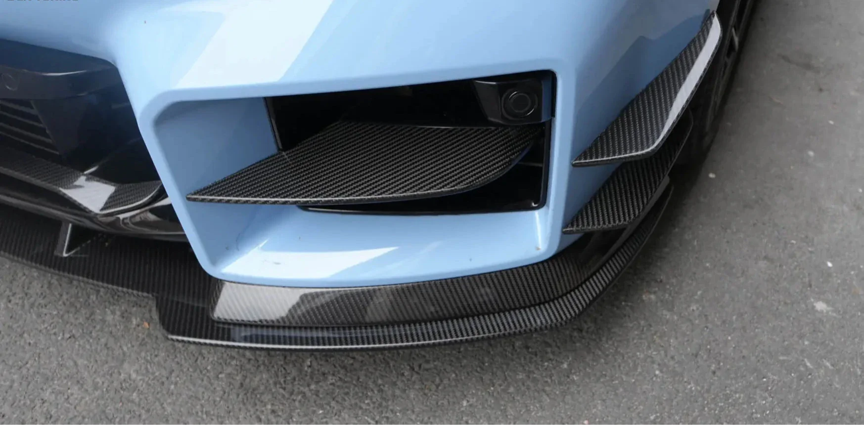 Dry Carbon Fiber Side Bumper Trims Air Vent Canards - BMW G87 M2.