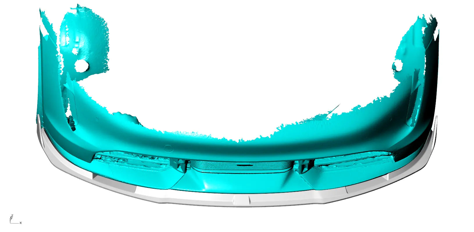Carbon Fiber TCI Front Lip V3 -  Porsche Taycan Turbo 9J1 Sedan 2019-2021.
