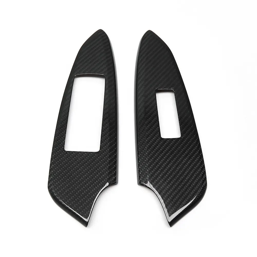 Carbon Fiber Window Switch Lift Lock Panel Trim Cover - Lexus RC RC200t RC300 RC350 RC-F SPORT 2015-2019.