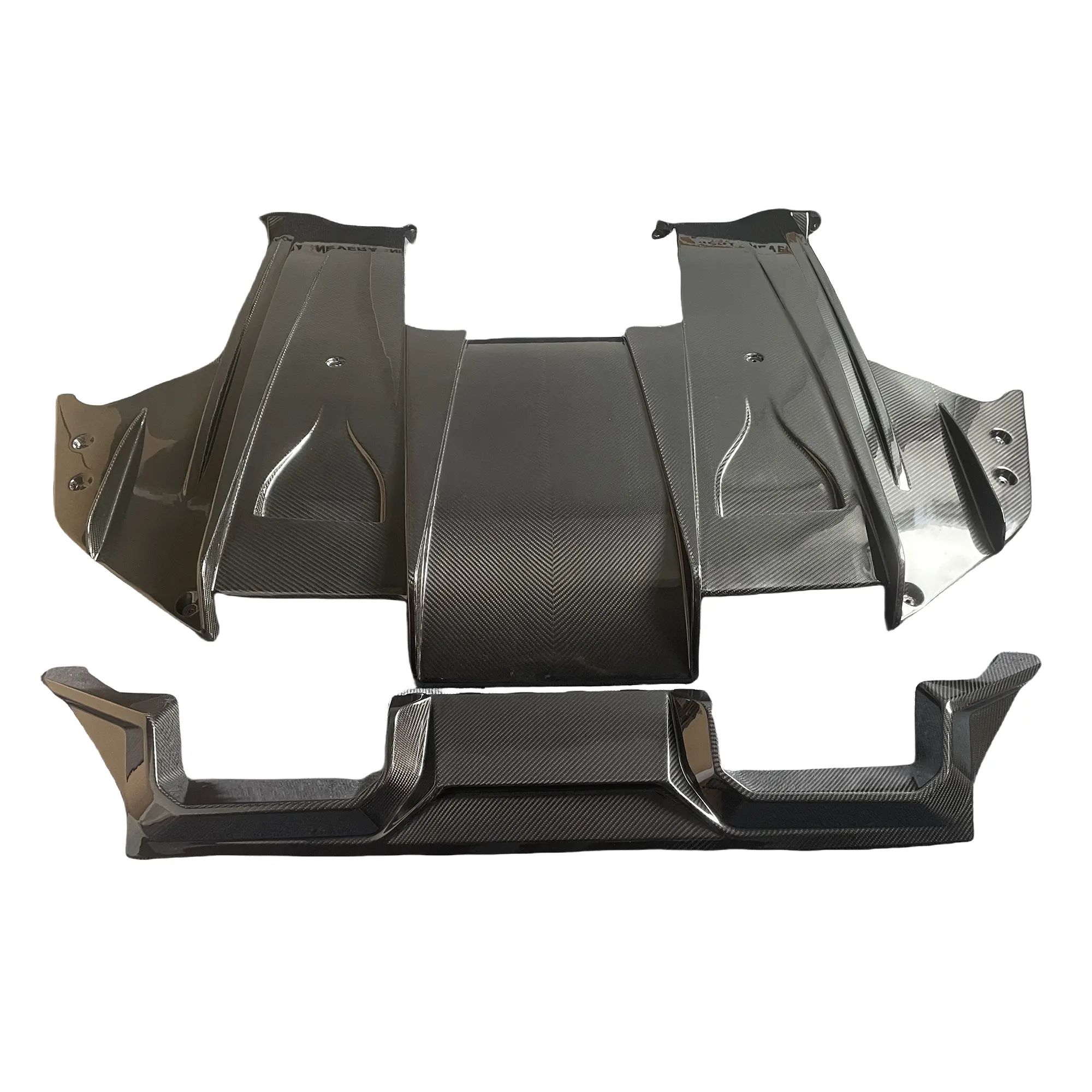 prepreg Carbon Fiber Rear Undertray Diffuser V2 - BMW G87 M2.