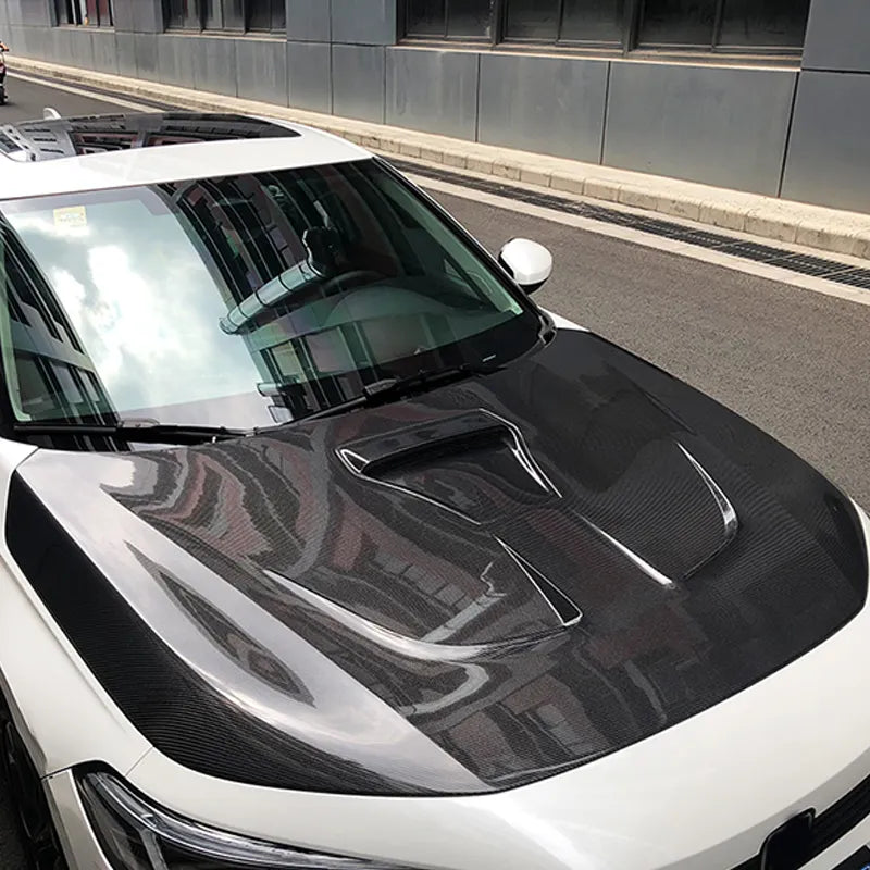 Carbon Fiber Engine Bonnet Vented Hood V2 - Honda Civic 11th Gen.