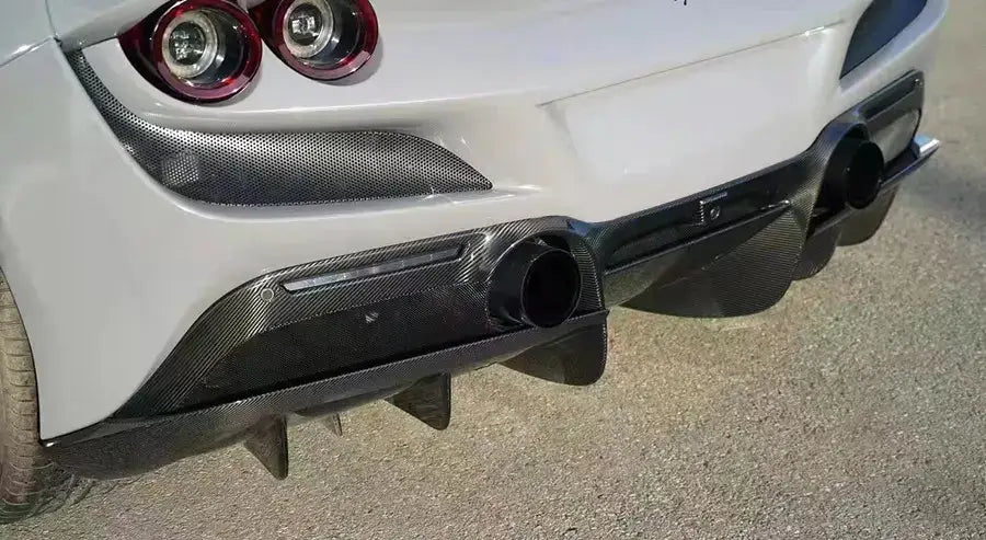 N Style Carbon Fiber Rear Diffuser - Ferrari F8 Tributo.