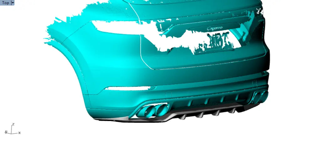 Carbon Fiber Rear Diffuser - Porsche Cayenne Sport  2018-2019.