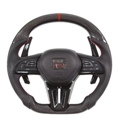 Facelift Conversion Carbon Fiber Steering Wheel complete steering wheel - Nissan GTR R35 2007-2020.