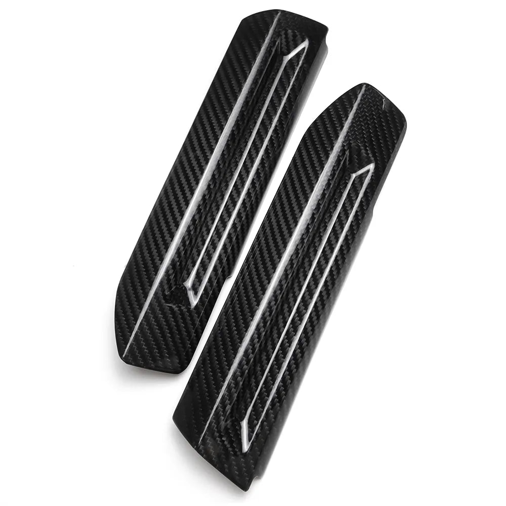 Prepreg Carbon Fiber Inner Door Armrest Handle Cover Trim - Ford Mustang S650 GT V8 Dark Horse Ecoboost 2024+.