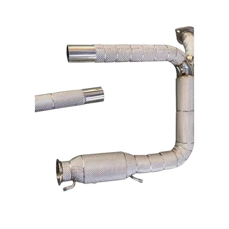 Performance High Flow Catless Exhaust Downpipes W/ Heatshield - Porsche Cayman 718 2.0T 2016-2018.