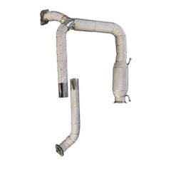 Performance High Flow Catless Exhaust Downpipes W/ Heatshield - Porsche Cayman 718 2.0T 2016-2018.