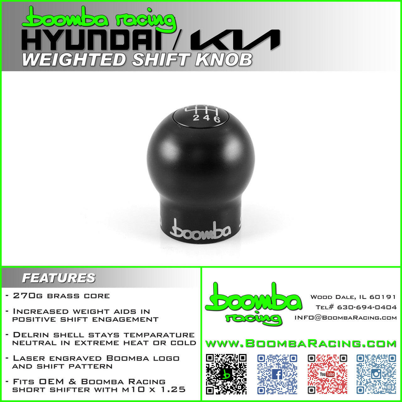 HYUNDAI/KIA 270G SHIFT KNOB.