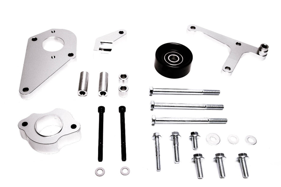 Precision Works LS Power Steering & Alternator Bracket Low Mount LSX LS1 LS2 LS3