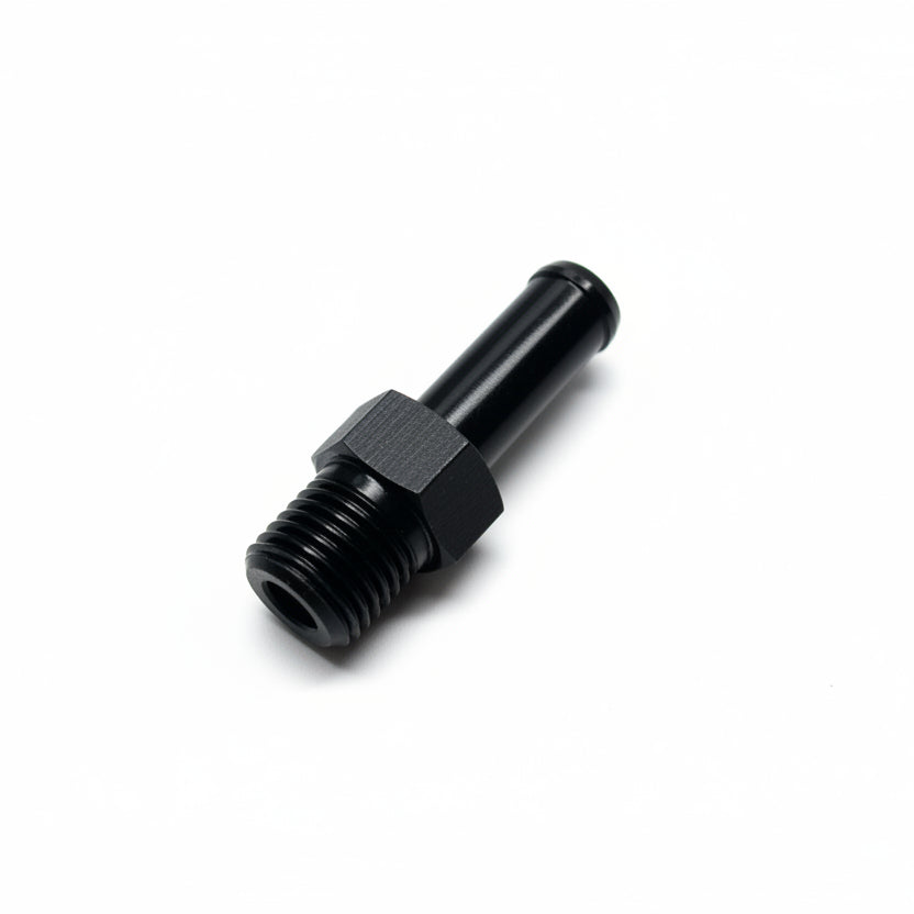 Aluminum Adapter Fitting - 1/4"NPT to 0.375"OD Barb