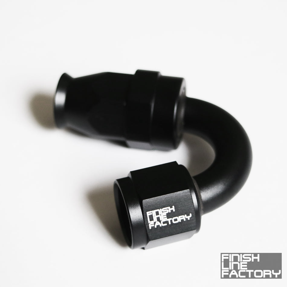 FLF Swivel Hose End (Braided PTFE) - 150 Degree AN