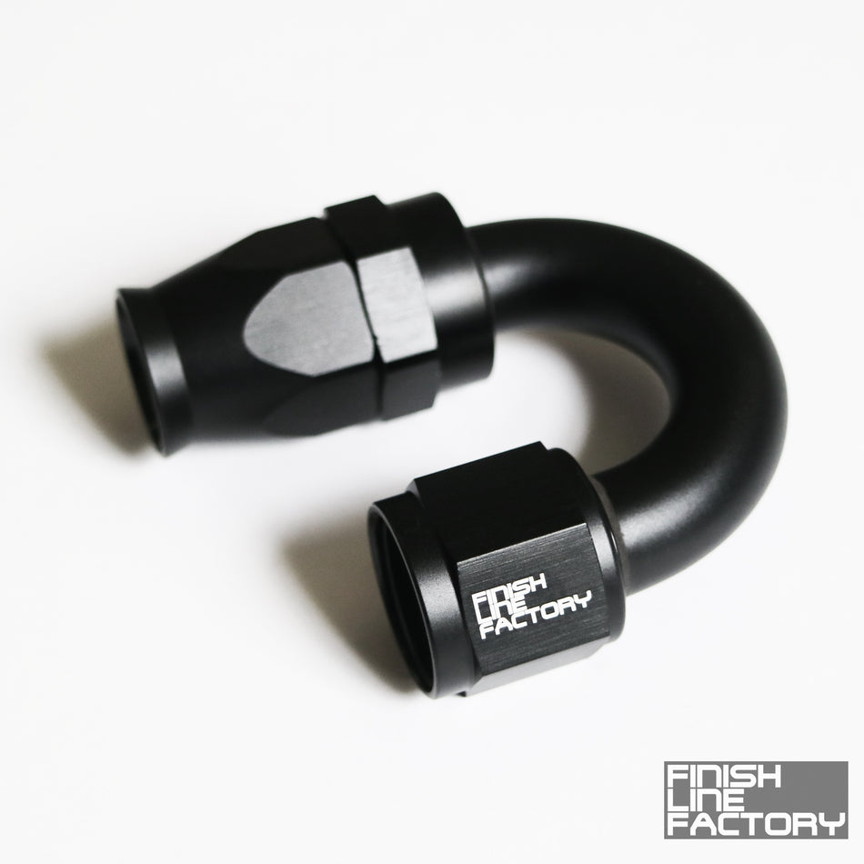 FLF Swivel Hose End (Braided PTFE) - 180 Degree AN