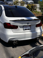 PSM Style High Kick Honeycomb Carbon Fiber Trunk Spoiler - BMW F80 M3 & F30 3 Series.