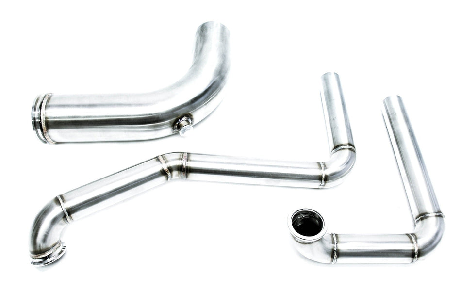 PLM K-Series Hood Exit Up-Pipe & Dump Tube for Top Mount Turbo Manifold.