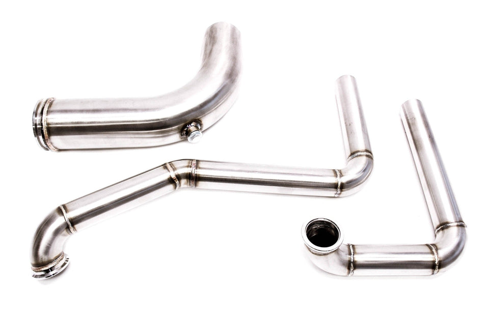 PLM K-Series Hood Exit Up-Pipe & Dump Tube for Top Mount Turbo Manifold.