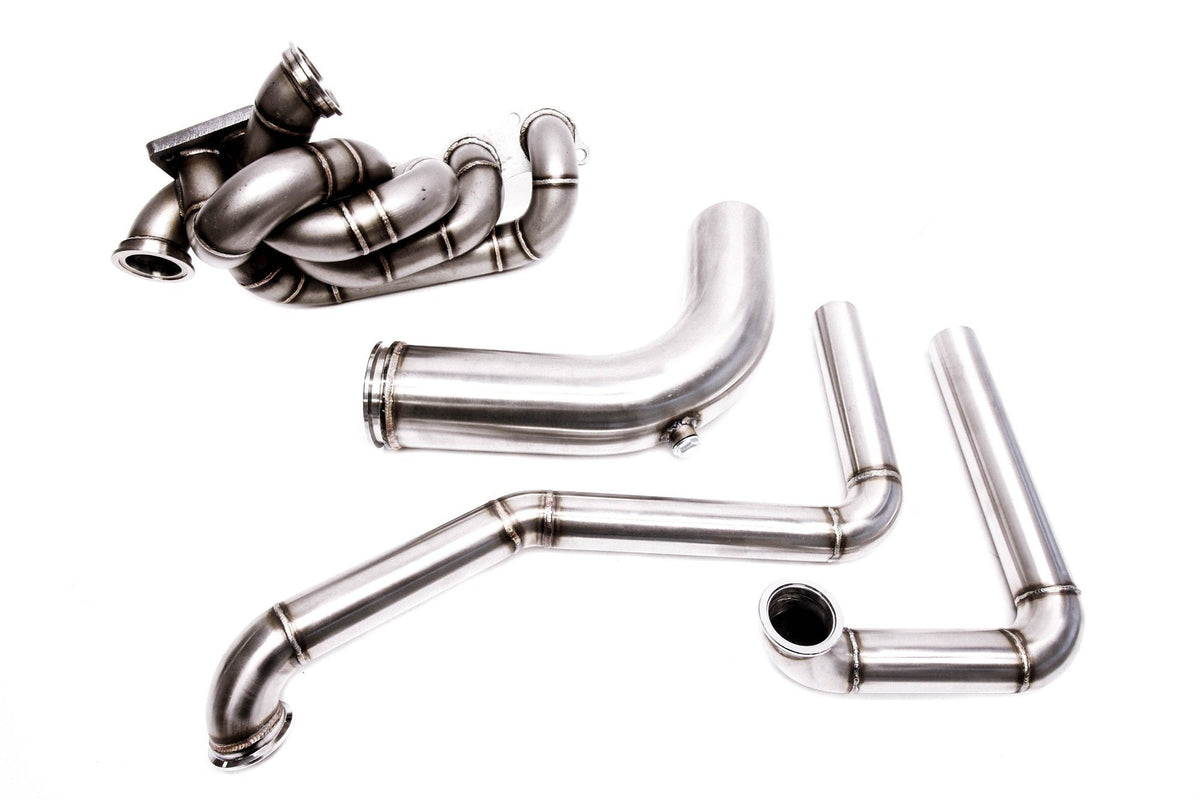 PLM K-Series Hood Exit Up-Pipe & Dump Tube for Top Mount Turbo Manifold.