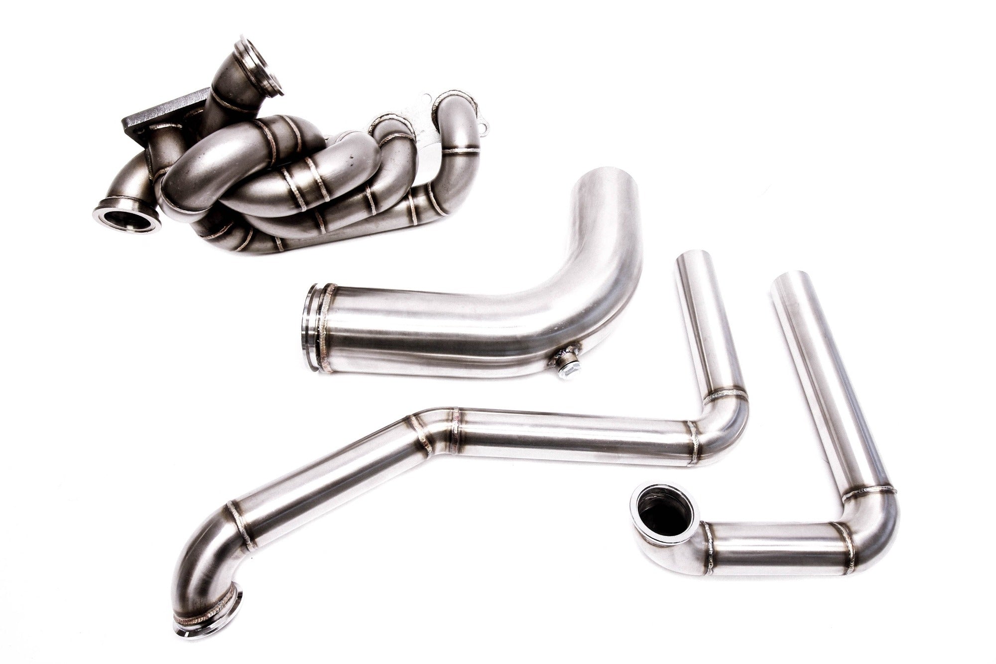 PLM K-Series Hood Exit Up-Pipe & Dump Tube for Top Mount Turbo Manifold.