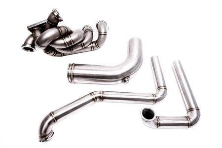 PLM K-Series Hood Exit Up-Pipe & Dump Tube for Top Mount Turbo Manifold.