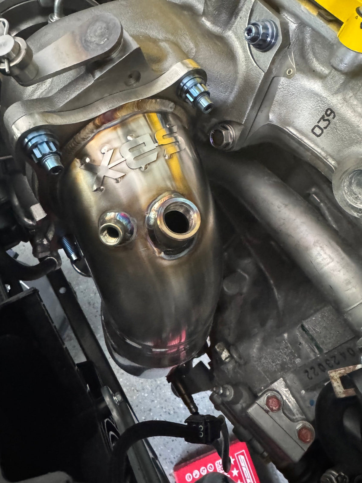 SBX GESI Catted Downpipe close up