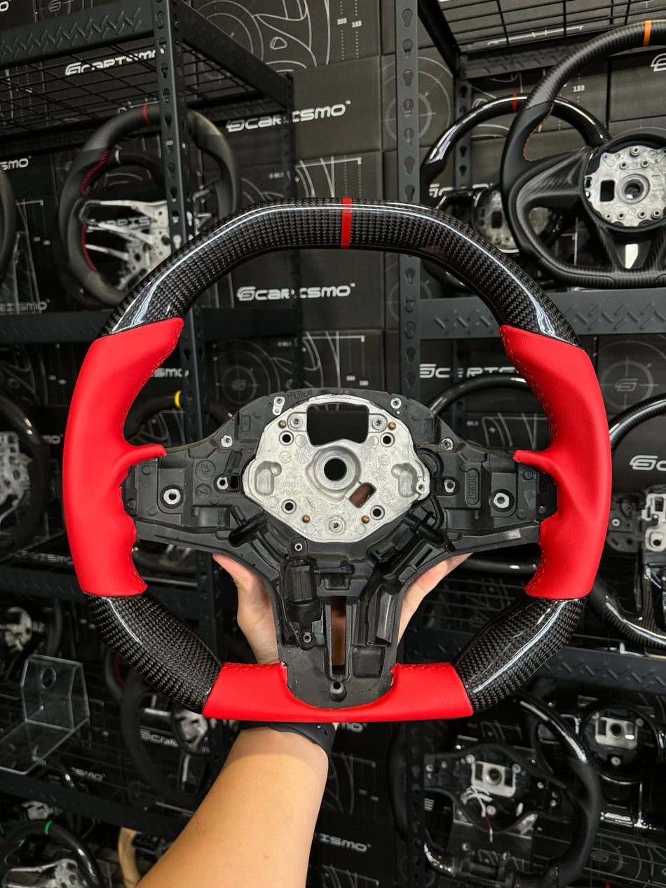 [Media/Test] BMW G-Series (M Performance Wheel) - Signature - Gloss Carbon - Red Smooth Leather - Red Stitching - Red Stripe