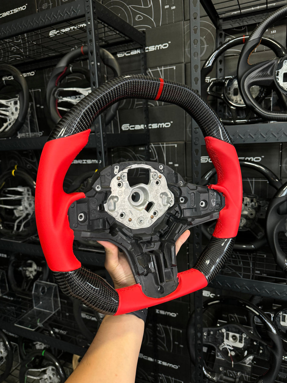 [Media/Test] BMW G-Series (M Performance Wheel) - Signature - Gloss Carbon - Red Smooth Leather - Red Stitching - Red Stripe