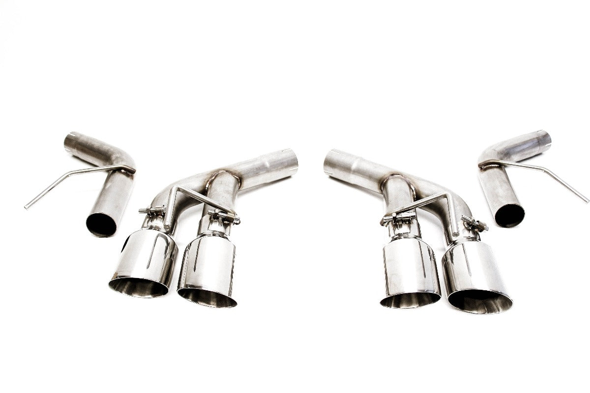 PLM Axle Back Muffler Delete Chevy Camaro V6 3.6L 2016 - 2022 Stainless Steel Quad Tips.