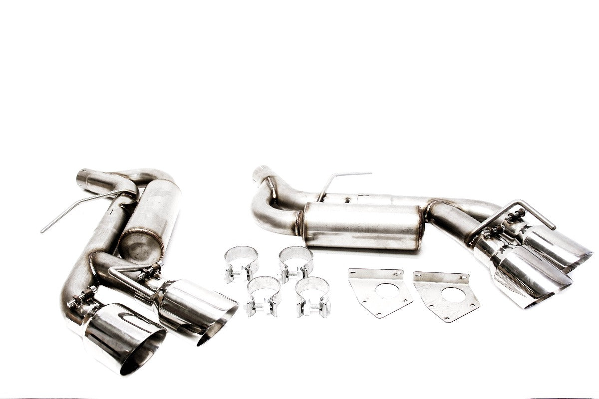 PLM Axle Back Muffler Delete Chevy Camaro V6 3.6L 2016 - 2022 Stainless Steel Quad Tips.