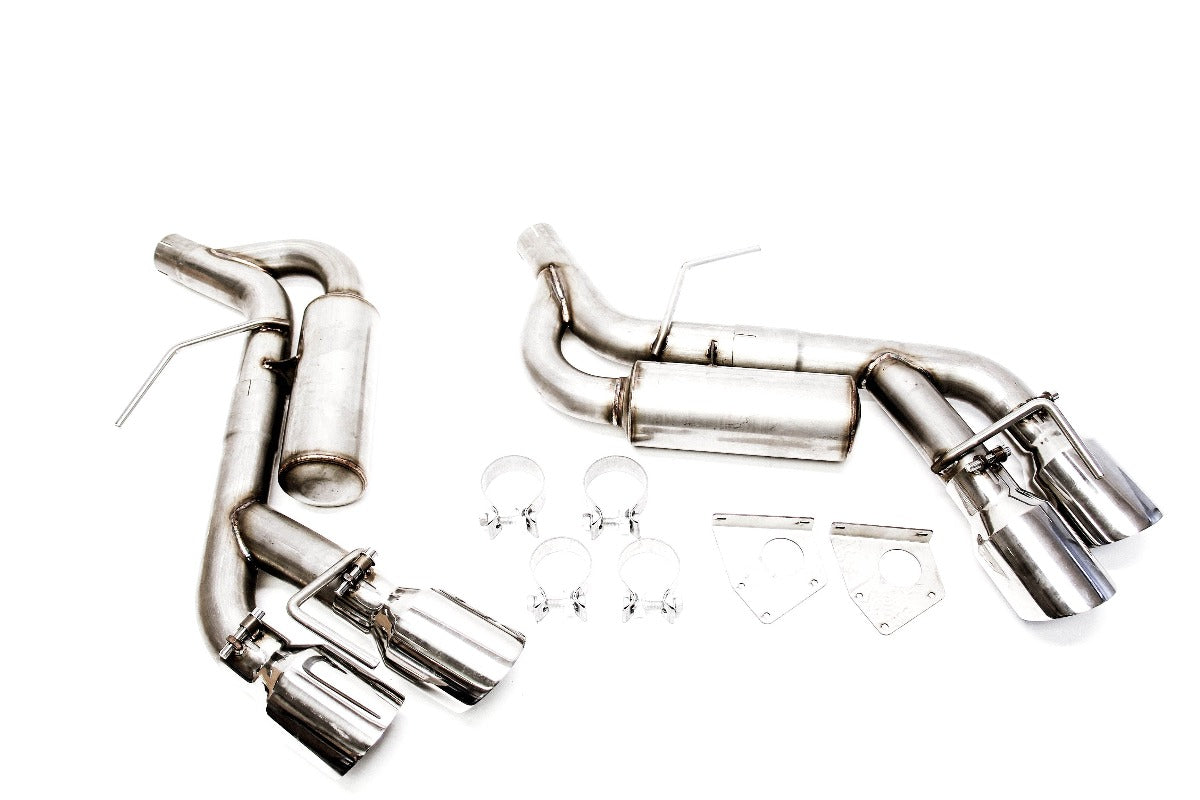 PLM Axle Back Muffler Delete Chevy Camaro V6 3.6L 2016 - 2022 Stainless Steel Quad Tips.