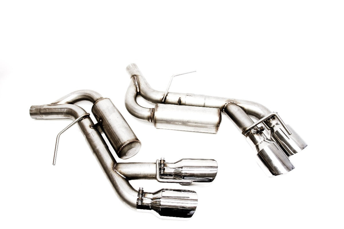 PLM Axle Back Muffler Delete Chevy Camaro V6 3.6L 2016 - 2022 Stainless Steel Quad Tips.