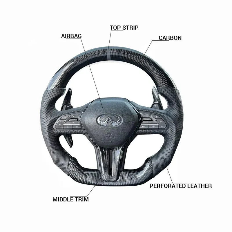 Infiniti Q50 Style - Full Custom Steering Wheel.