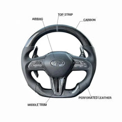 Infiniti Q50 Style - Full Custom Steering Wheel.