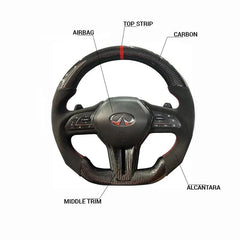 Infiniti Q60 Style - Full Custom Carbon Fiber Steering Wheel.