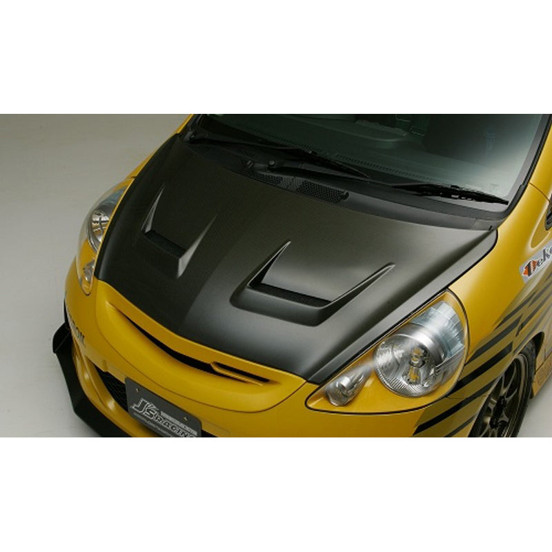 J's Racing Type V Hood - Honda FIT 07-08 GD3 (FRP or CFRP)