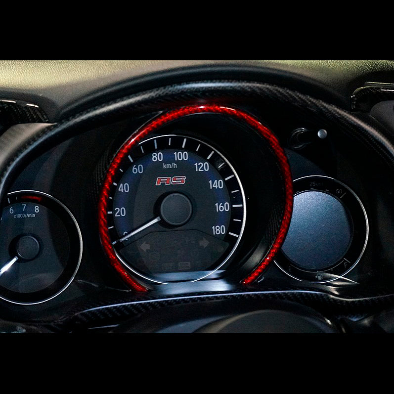 J's Racing Carbon Meter Panel - Honda Fit GK 2017 (Late Term Models)