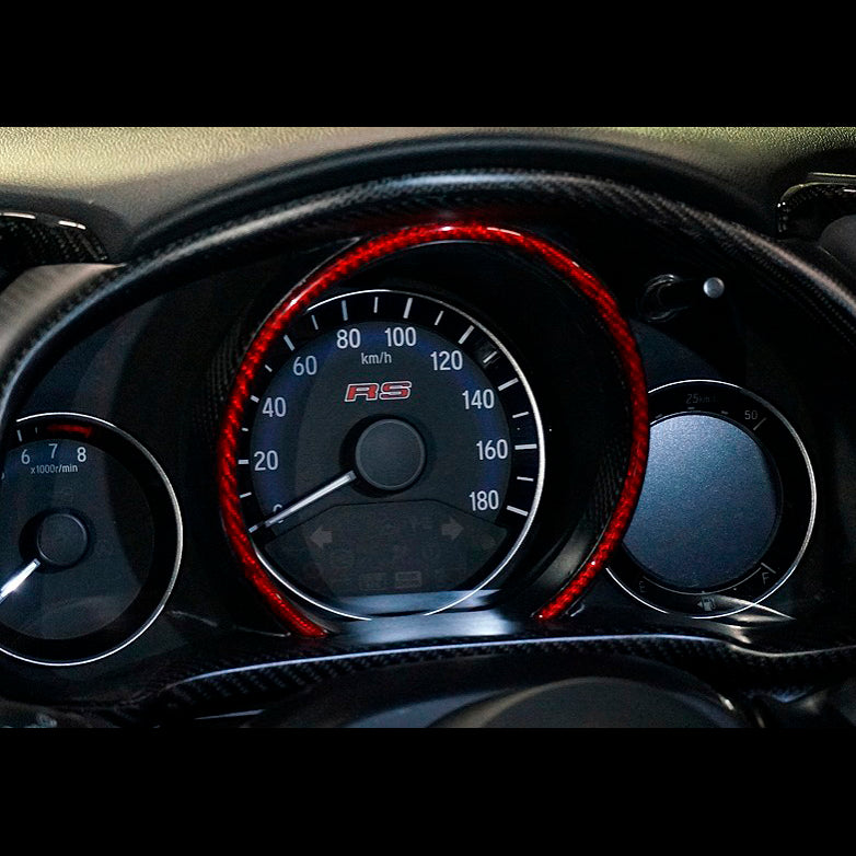 J's Racing Carbon Meter Panel - Honda Fit GK 14-17 (Early / Mid Term Models)