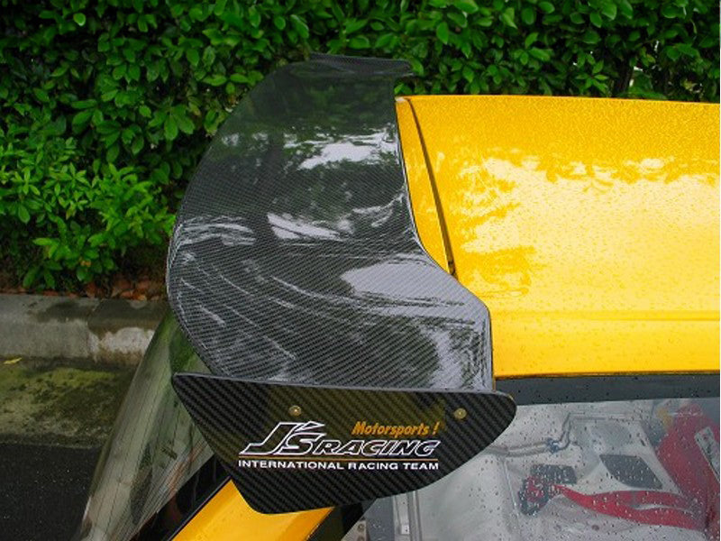 J's Racing 3D GT Wing (Type 1 / Wet Carbon / 1350mm) - Honda Civic EF Hatchback 88-91
