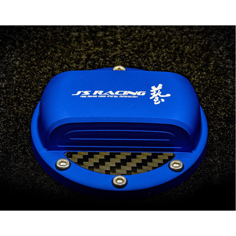 J's Racing Billet Fuel Cap Cover (Blue) - Honda