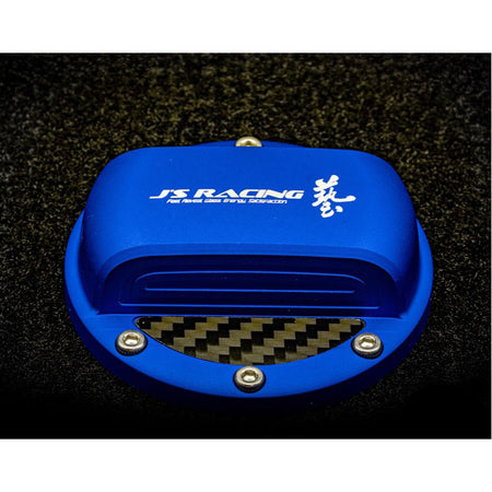 J's Racing Billet Fuel Cap Cover (Blue) - Honda