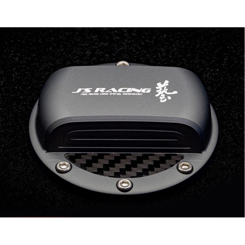 J's Racing Billet Fuel Cap Cover (Gunmetal) - Honda