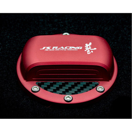 J's Racing Billet Fuel Cap Cover (Red) - Honda