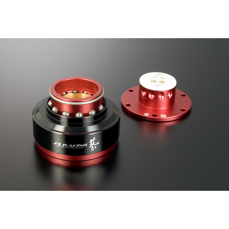 J's Racing x Works Bell Rapfix Steering Wheel Quick Release - Black & Red