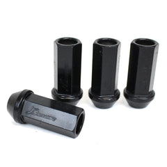 J's Racing Extended Lug Nuts (Pack of 4) - Black 12x1.50